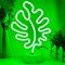 Summer Green Plant Neon Sign – LED Leaf Shaped Desk Light, USB/Battery Powered, Perfect for Bedroom & Nature Lovers
